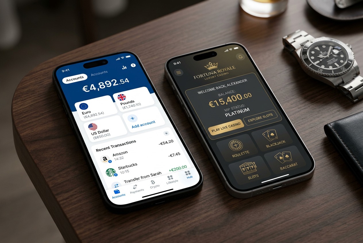 Ilustracja przedstawiająca proces płatności mobilnej Revolut